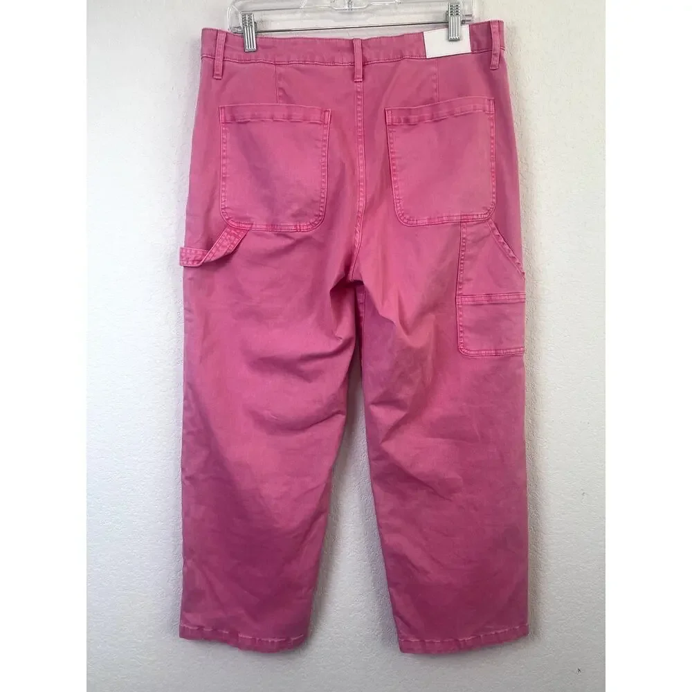 Chic Pistola Ashton Pink Straight Leg Carpenter Ankle Pants - Picture 3 of 7